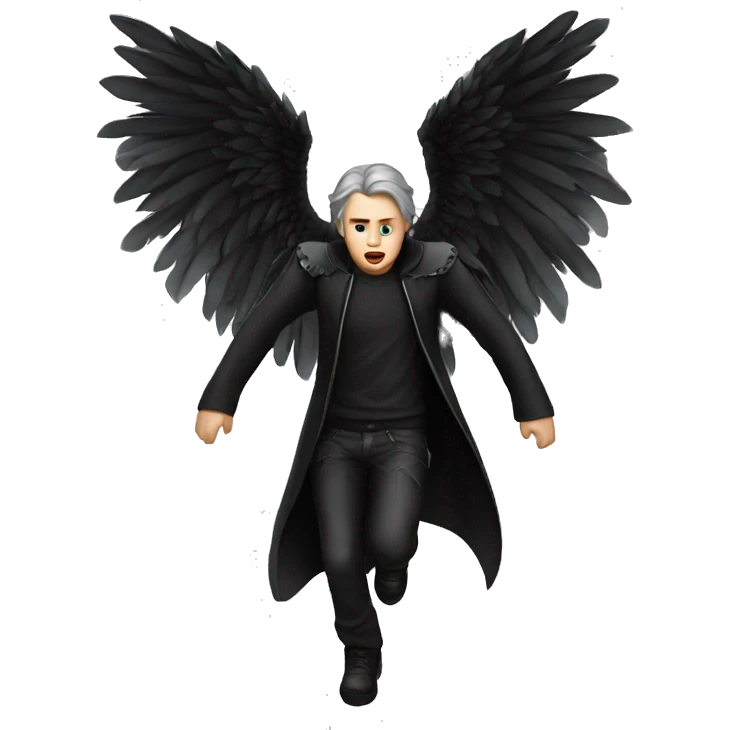 falling dark angel male pale emoji