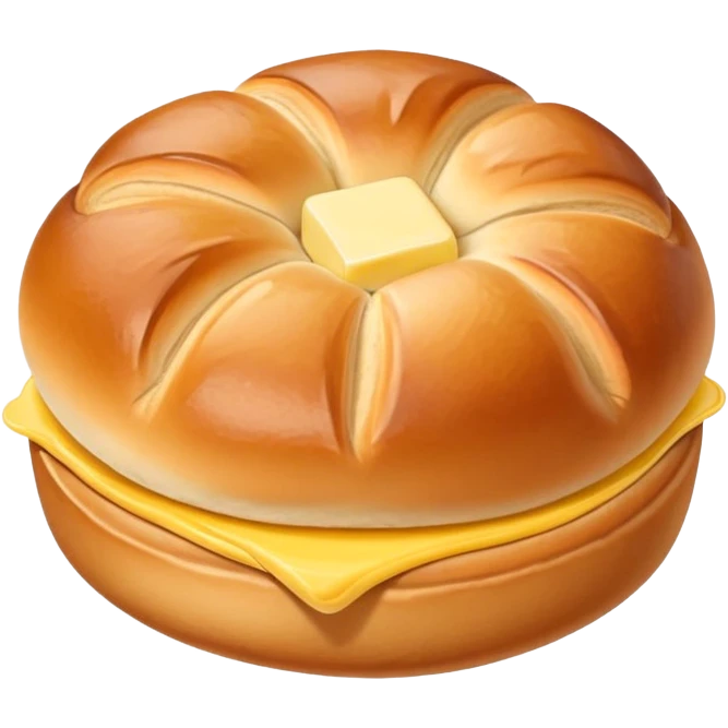 Kartoffelbrötchen with a small pat of butter emoji