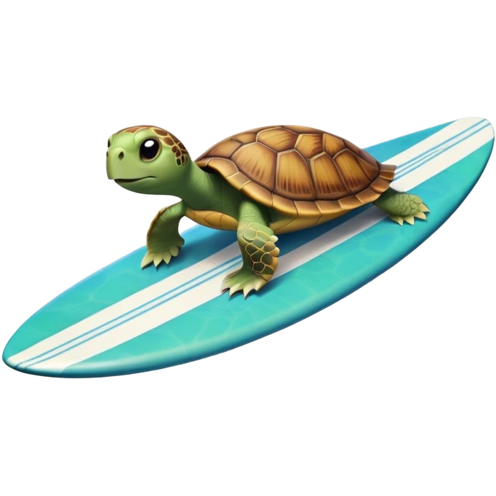 Turtle riding a surfboard  emoji
