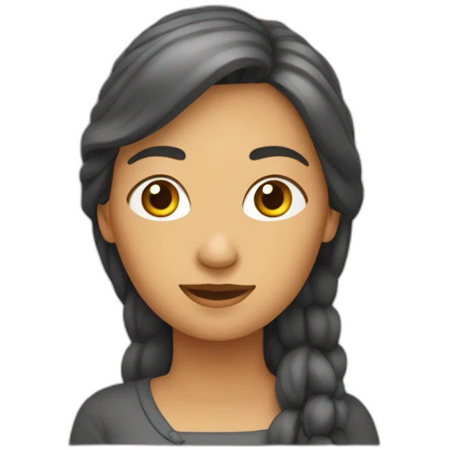 Une femme sur un obergine emoji