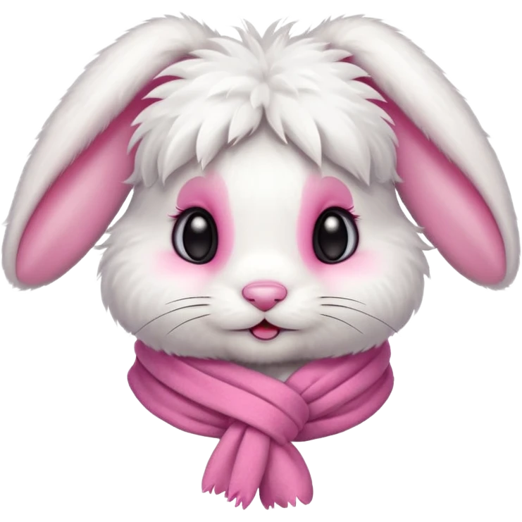 Cute bunny with scarf  emoji