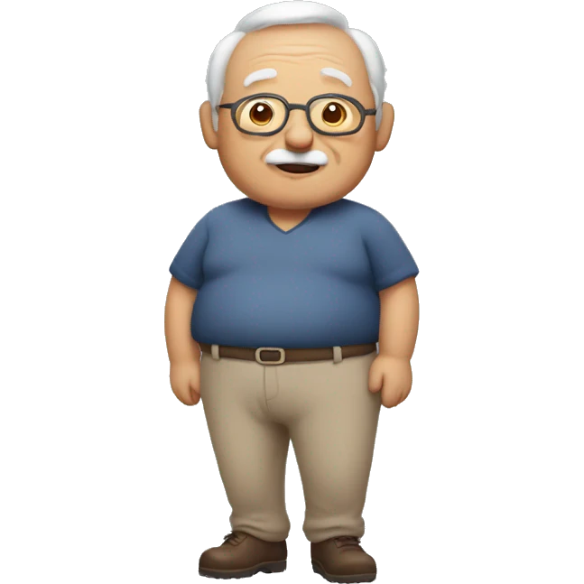 Grandpa with a big belly emoji