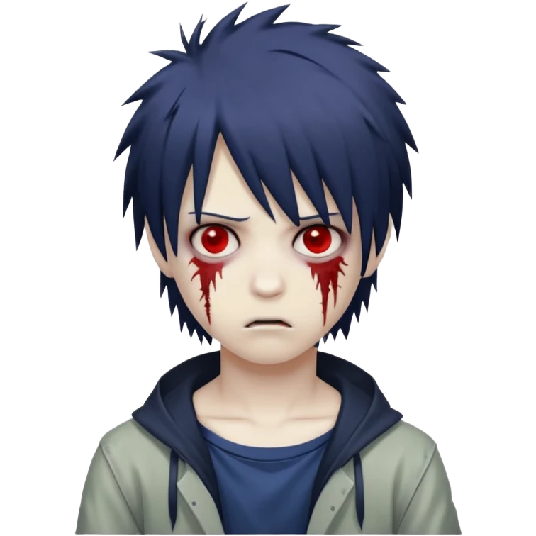 boy zombie with Sasuke's hair emo  emoji