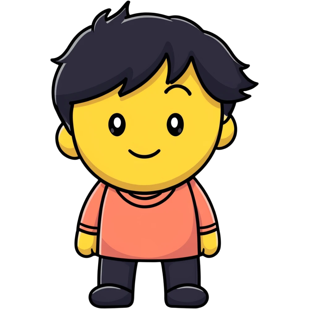 embarrassed white smiley with black hair emoji