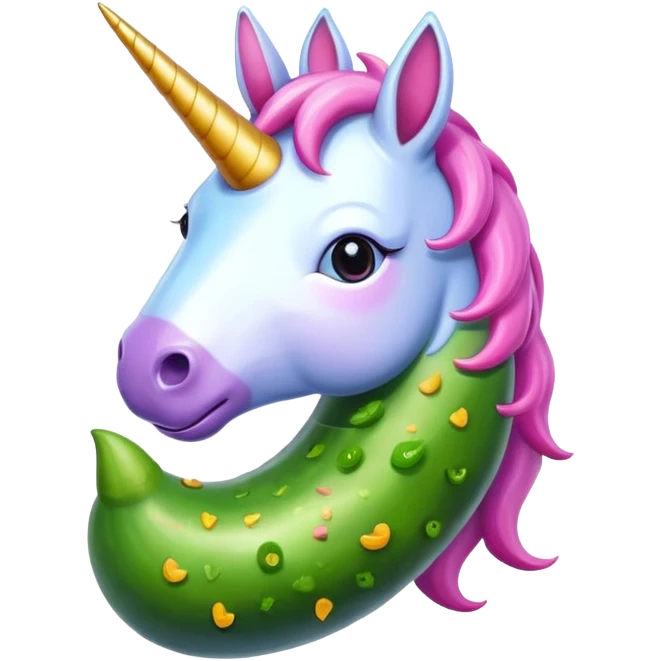 Unicorn pickles emoji