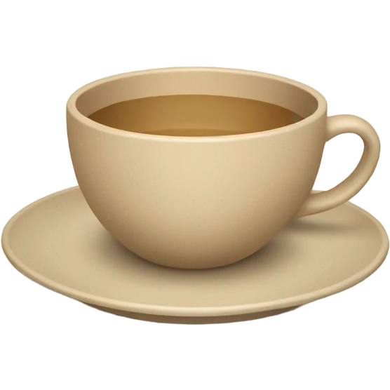 Beige cup and plate  emoji