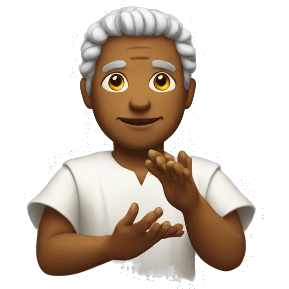 god with hands out emoji