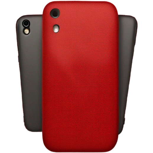 Smartphone vermelho decepcionado emoji