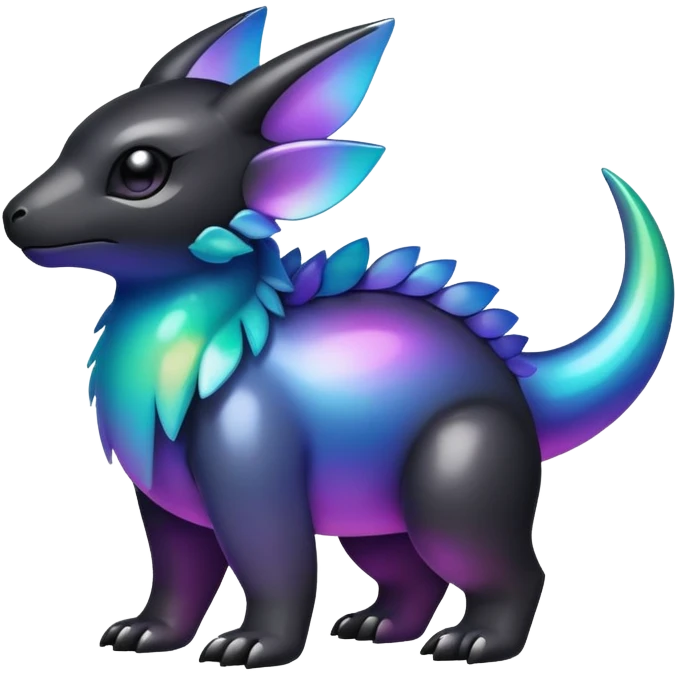  Iridescent gradient black dark fakemon-creature  emoji