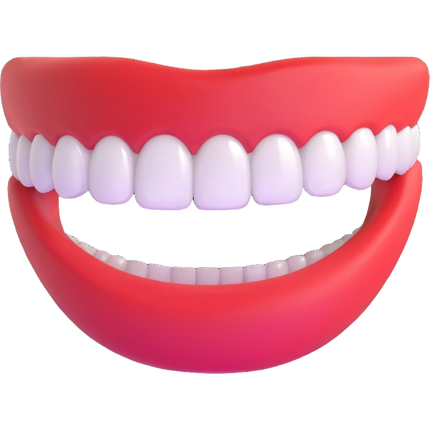 perfect smile with shiny white teeth emoji