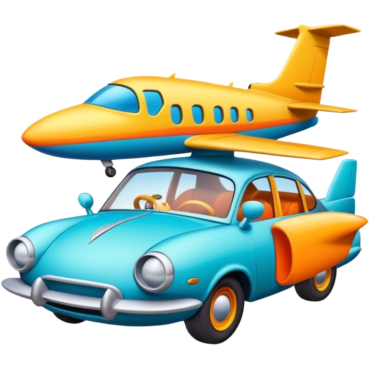 Jetson plane to Flinstones car emoji