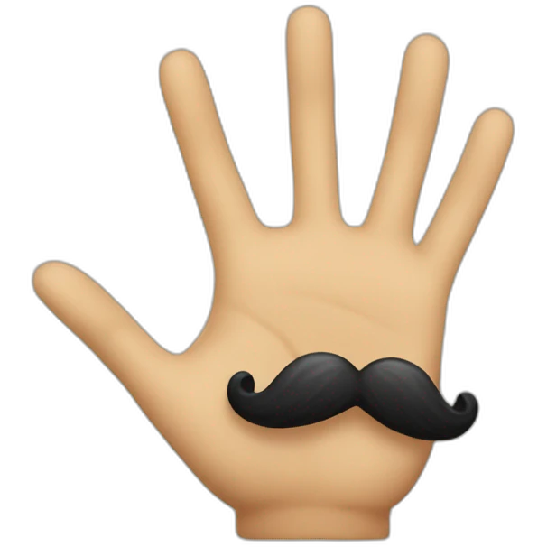 mustachehand emoji