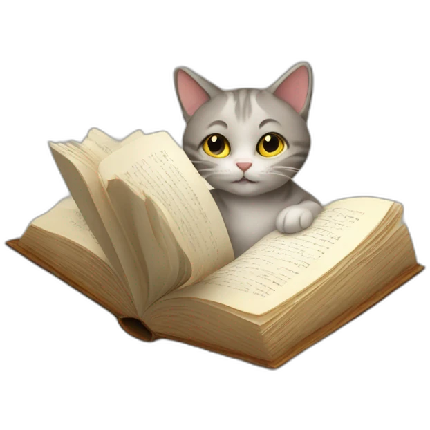 cat-with-open-book emoji