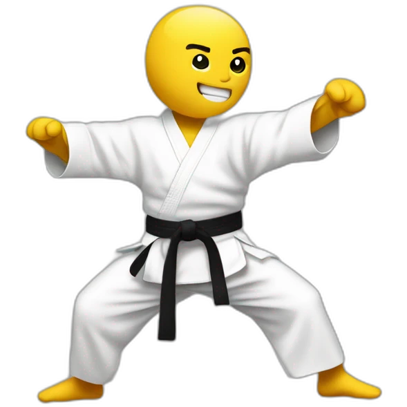 Karateka dando una patada  emoji