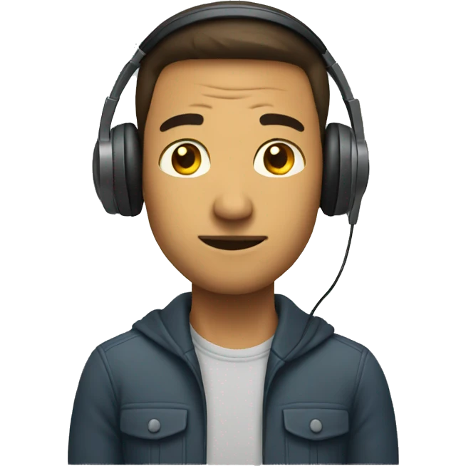 man in headphones emoji