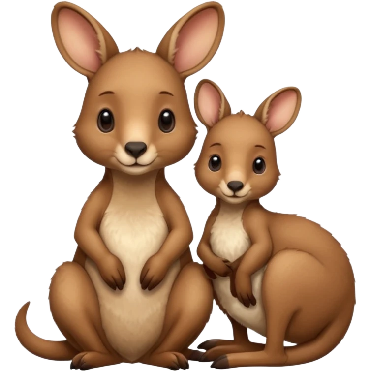 Maman et bébé kangourou emoji