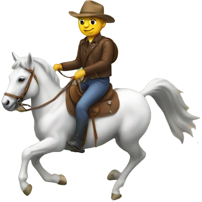 a cat riding a horse emoji