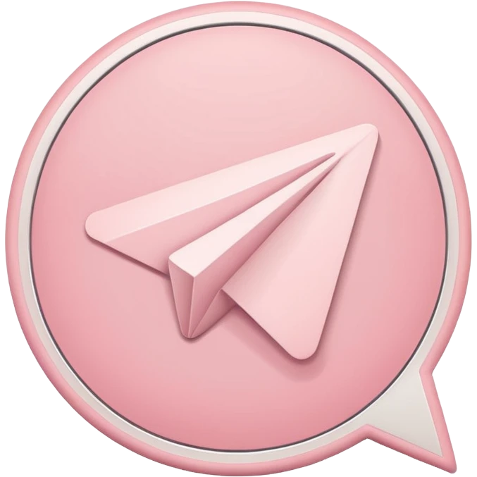 pastel pink Telegram logo variation 3 emoji