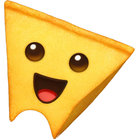 A singular nacho chip. emoji