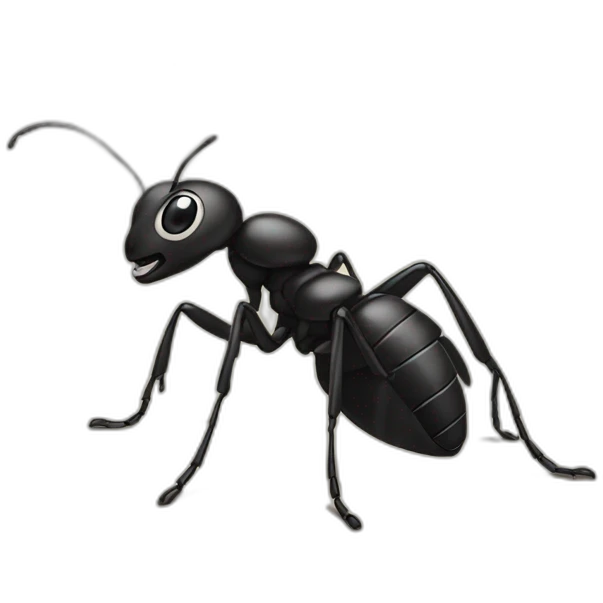 Ant on top of the internet emoji