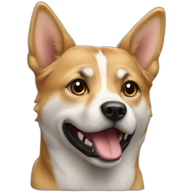 Chat sur chien emoji