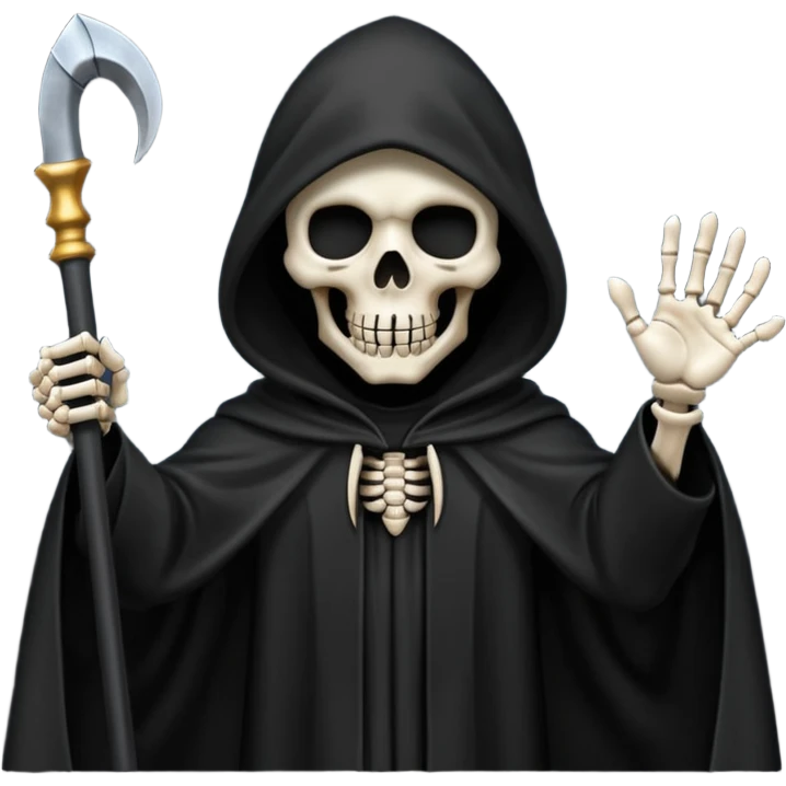 Waving dark reaper emoji emoji