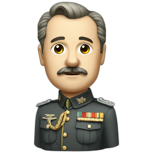 40s Germany dictator with pistol emoji