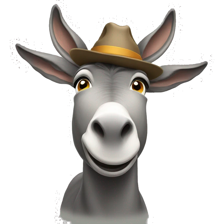 Donkey wearing a hat  emoji