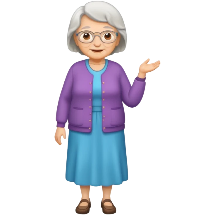 Make a grandma but with a full body emoji