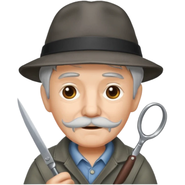 OLD MAN GARDNER WITH SESORS emoji