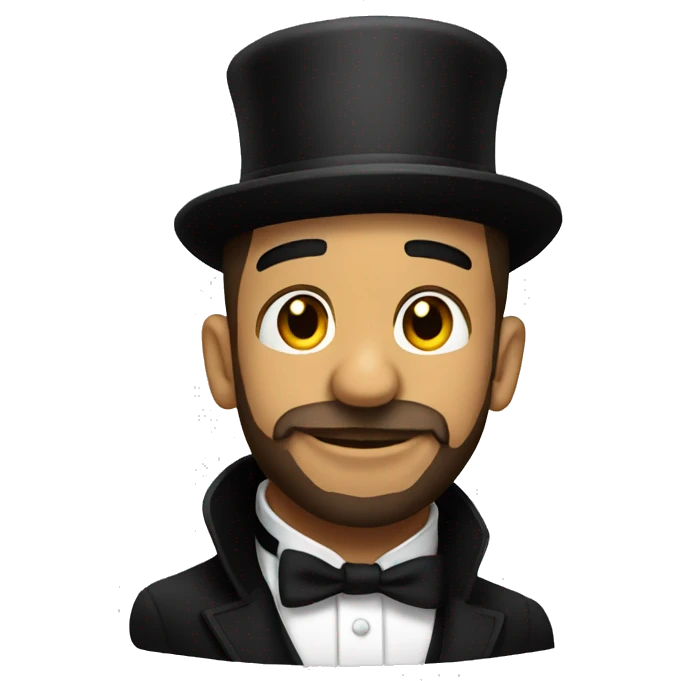 Drake wearing a tophat emoji