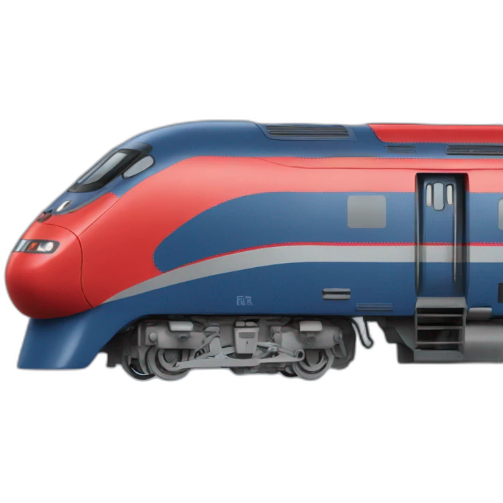 train rouge bleu gris emoji