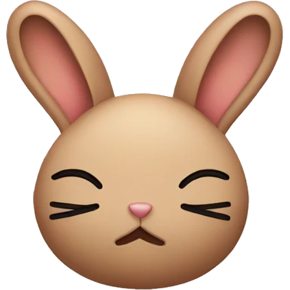 Closed eyes bunny  emoji