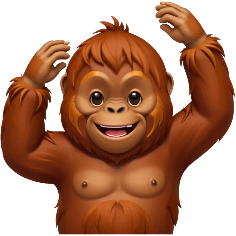 Down syndrome orangutang dabbing emoji