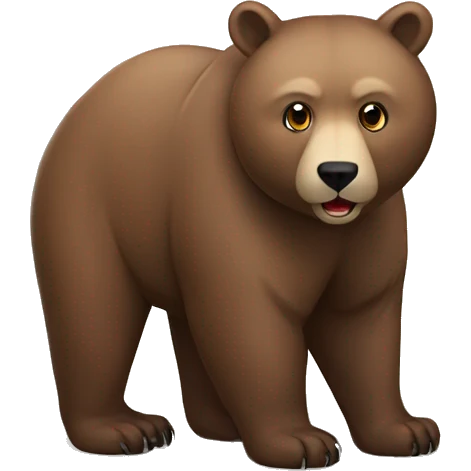 brown bear with a puma  emoji