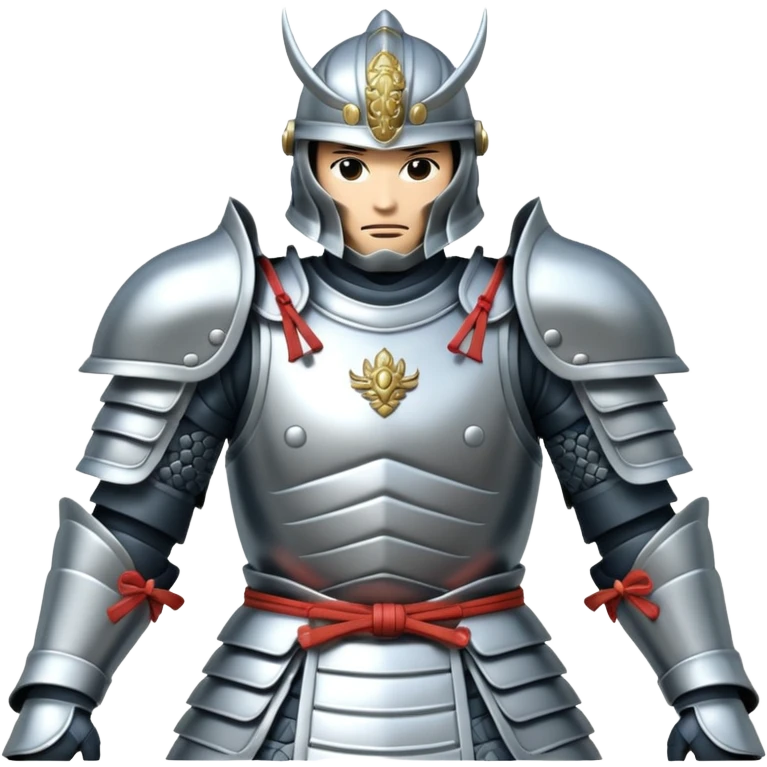 silver samurai armour emoji