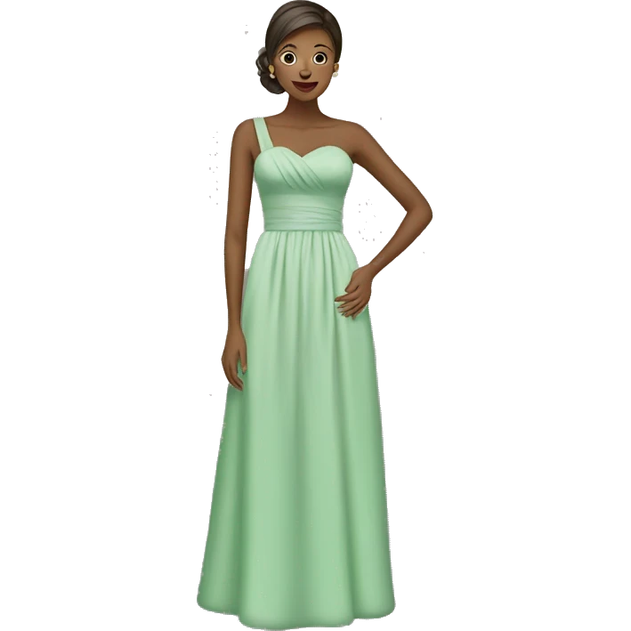 bridesmaids in green emoji
