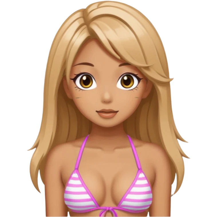 Naked aesthetic gyaru summer girl emoji