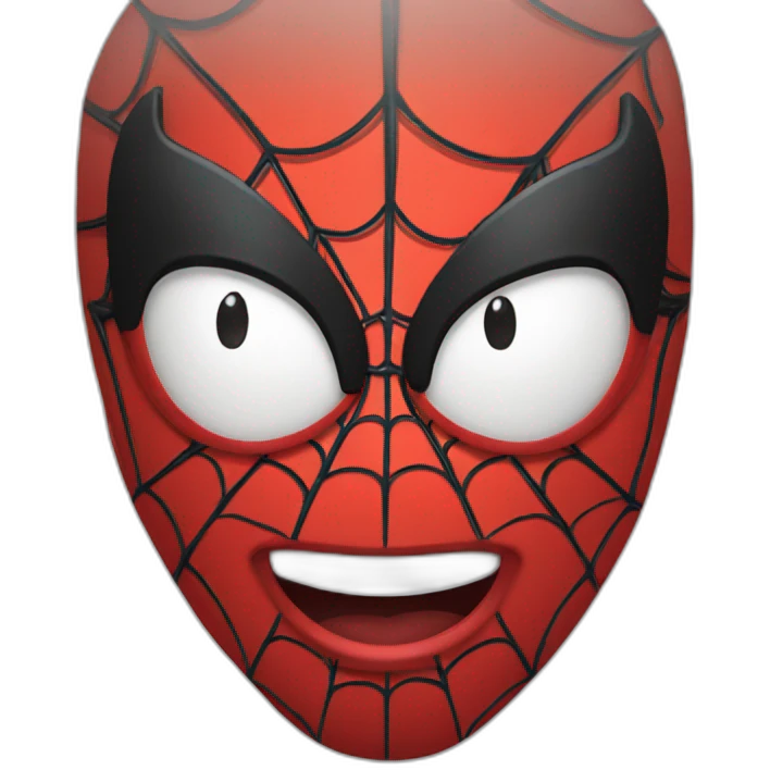 Spiderman blushing emoji