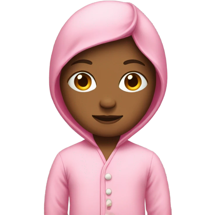 pink person in pink pajamas emoji