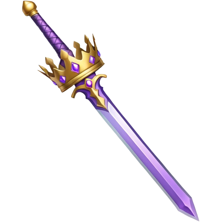 purple aura sword with crown  emoji
