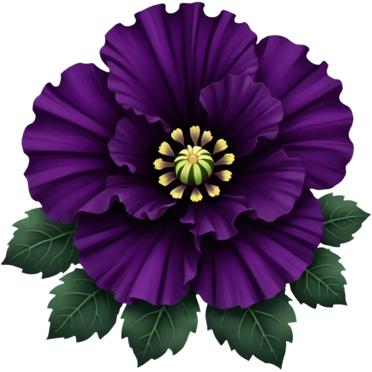black hollyhock flower emoji