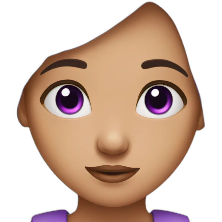 young girl with purple eyes emoji