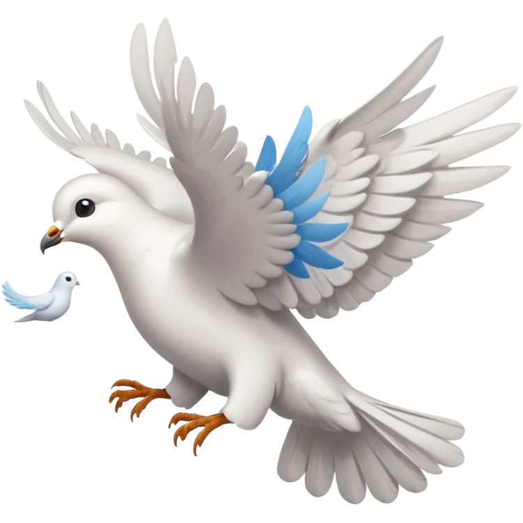a dove flies with a letter in its paws emoji