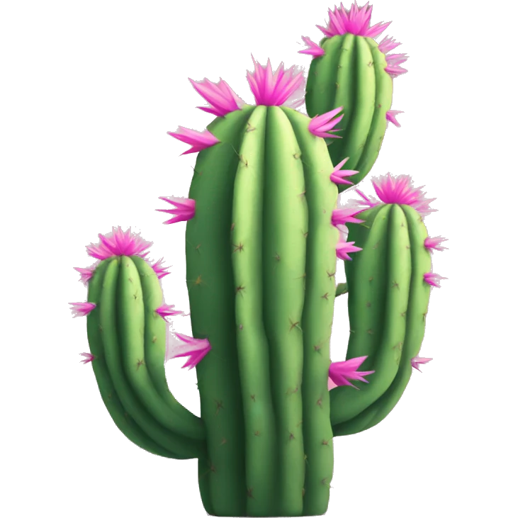 Pink cactus  emoji