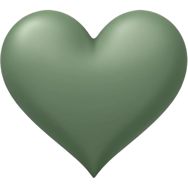 Sage green heart  emoji