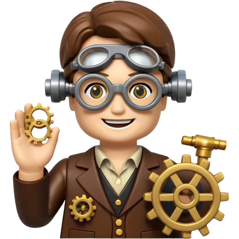 Steampunk Inventor lego toy emoji