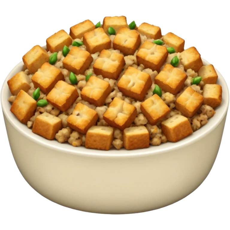 a bowl of stuffing, simple, clear emoji