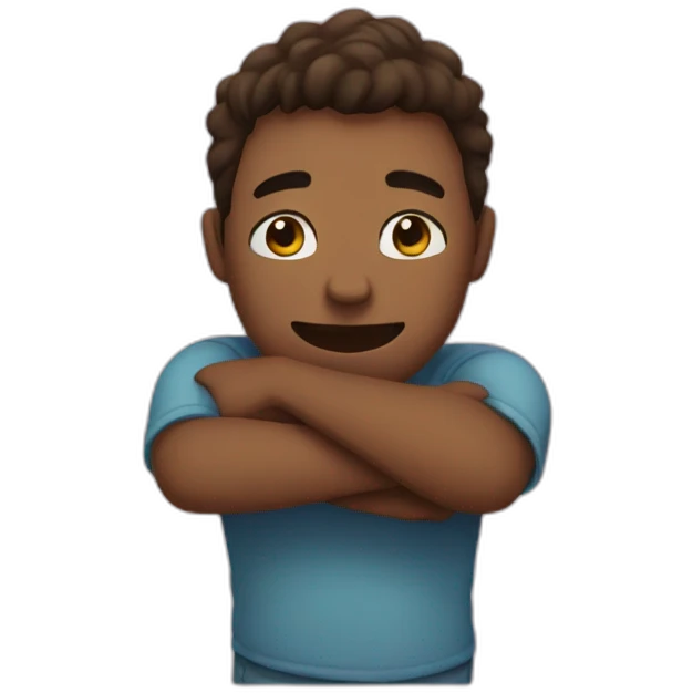 Hug myself emoji