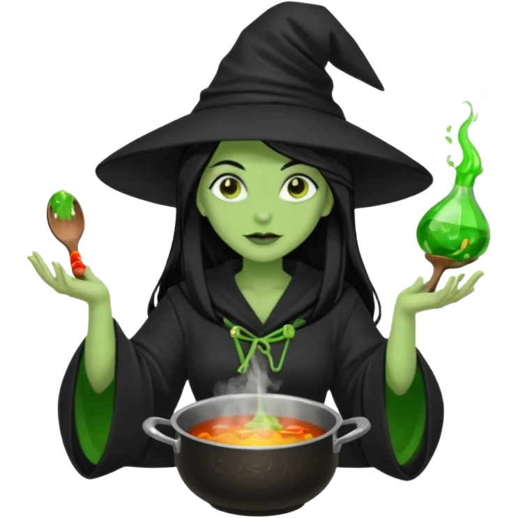 green witch cooking potion emoji